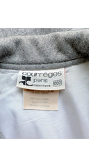 1983-84 F/W Gray Wool Blue Leather Trim Jacket