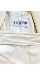 1980s Cream Wool Gabardine Skirt Suit