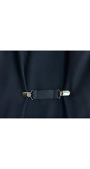 1990s Black Rayon Crepe Bell Sleeve Dress