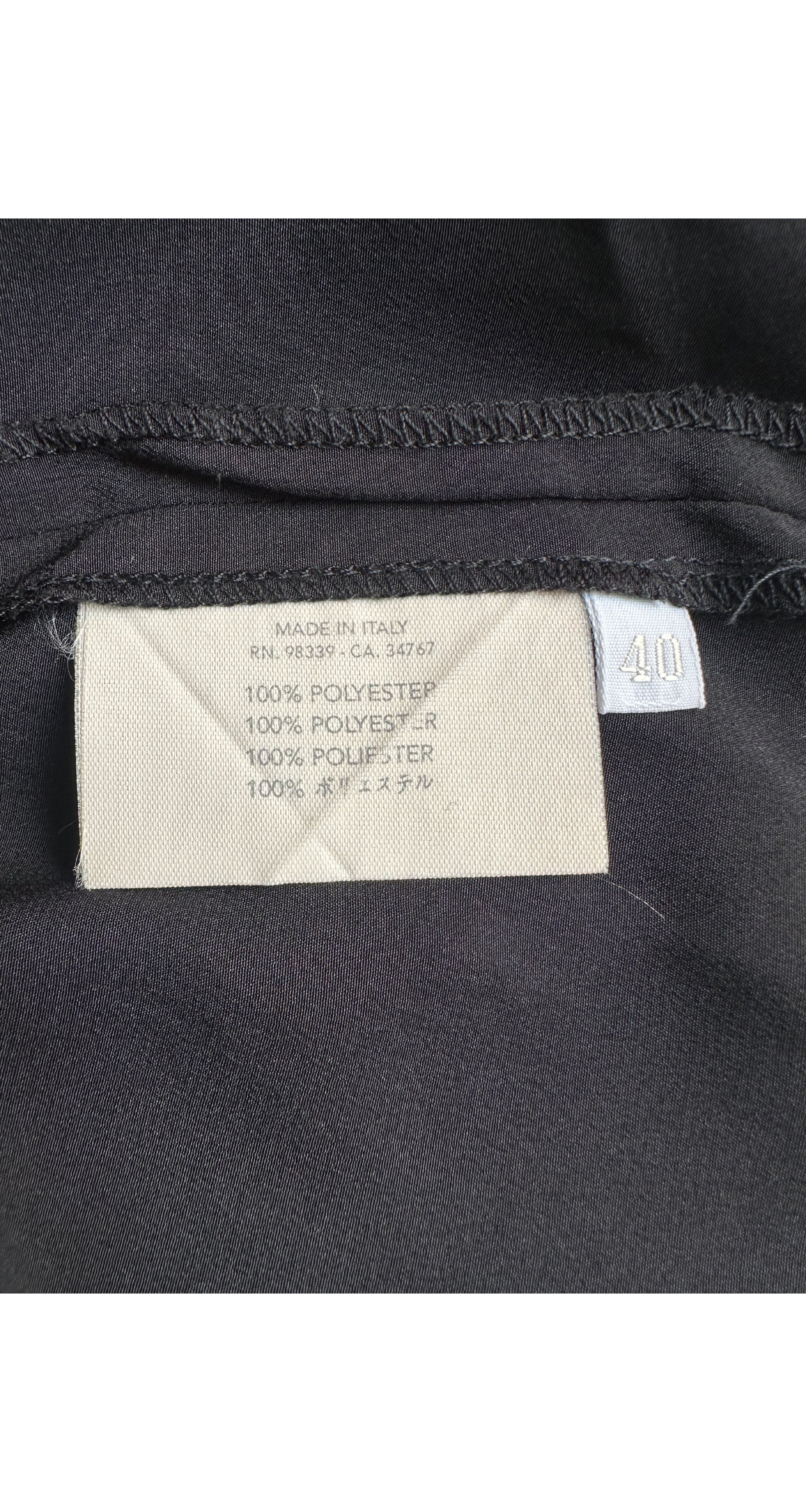 1990s Black Tie Mid-Rise Capri Pants