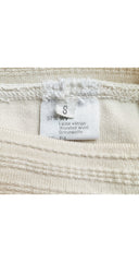 1990s Cream Knit Bodycon Mini Skirt