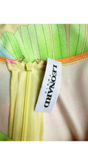2001 S/S Floral Yellow Silk Jersey Asymmetrical Dress