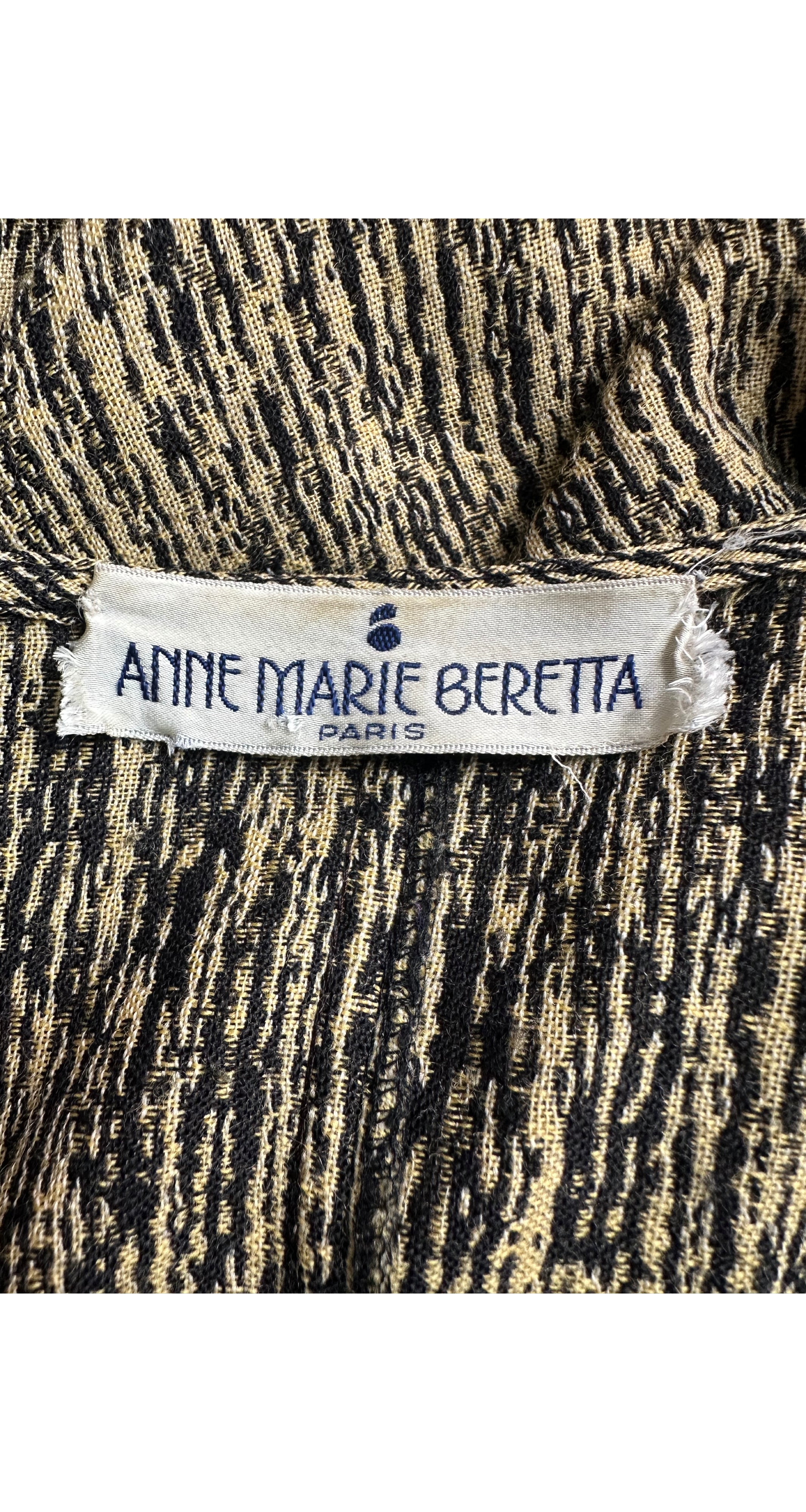 1984-85 F/W Draped Wool Double-Breasted Dress