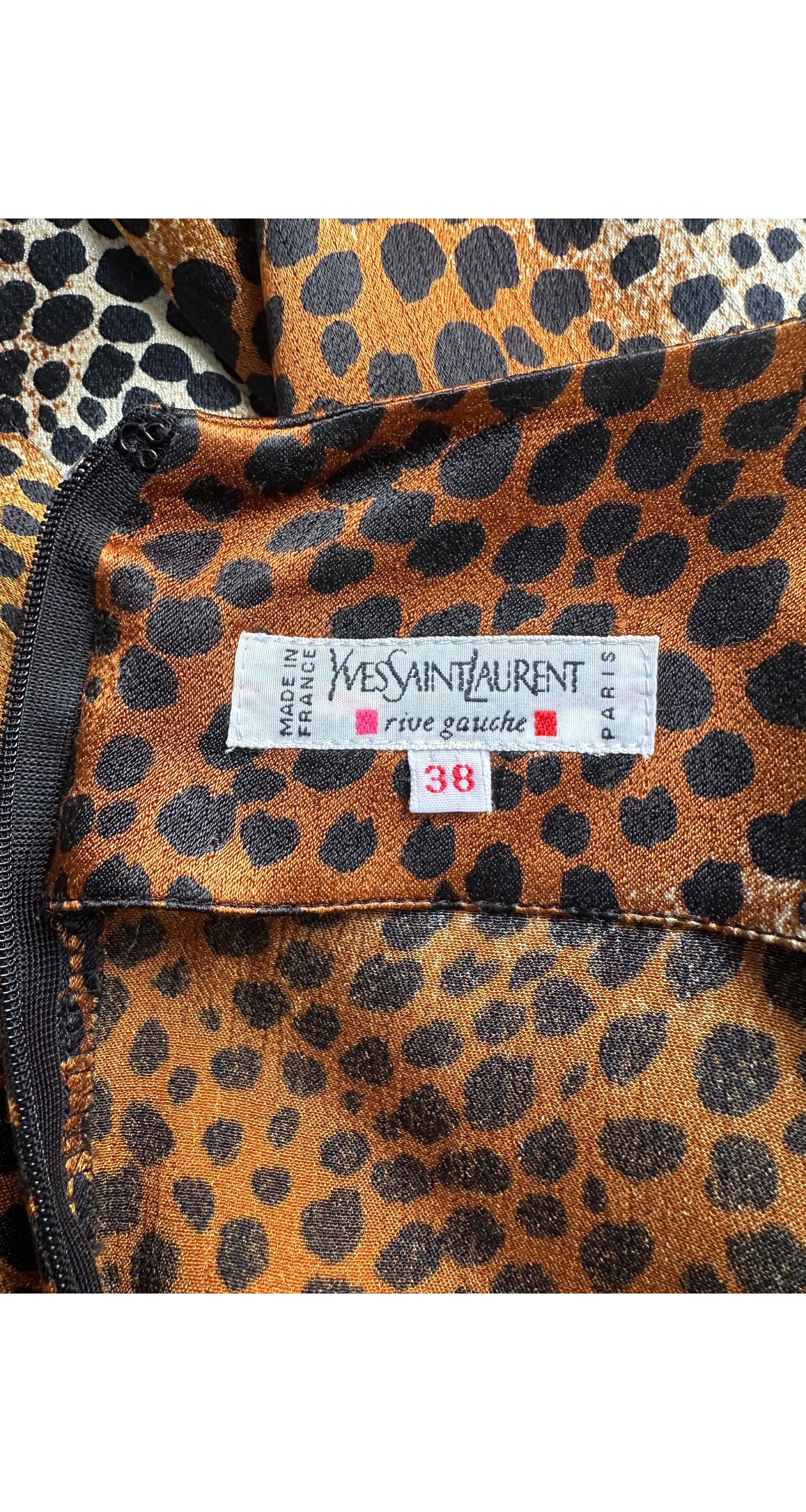 1995-96 F/W Animal Print Silk Cocktail Dress