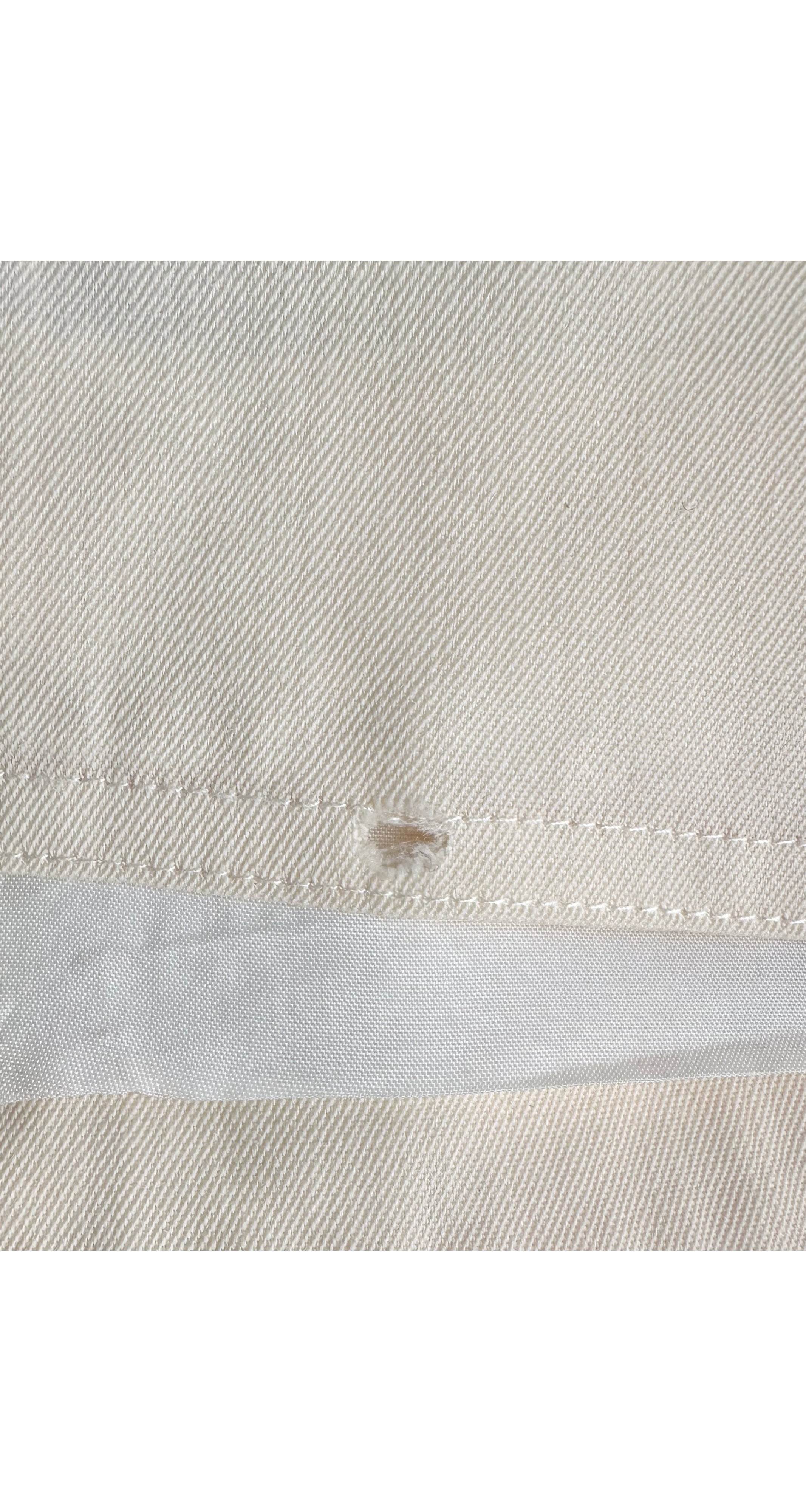 1980s Cream Wool Gabardine Triangular Sleeve Jacket