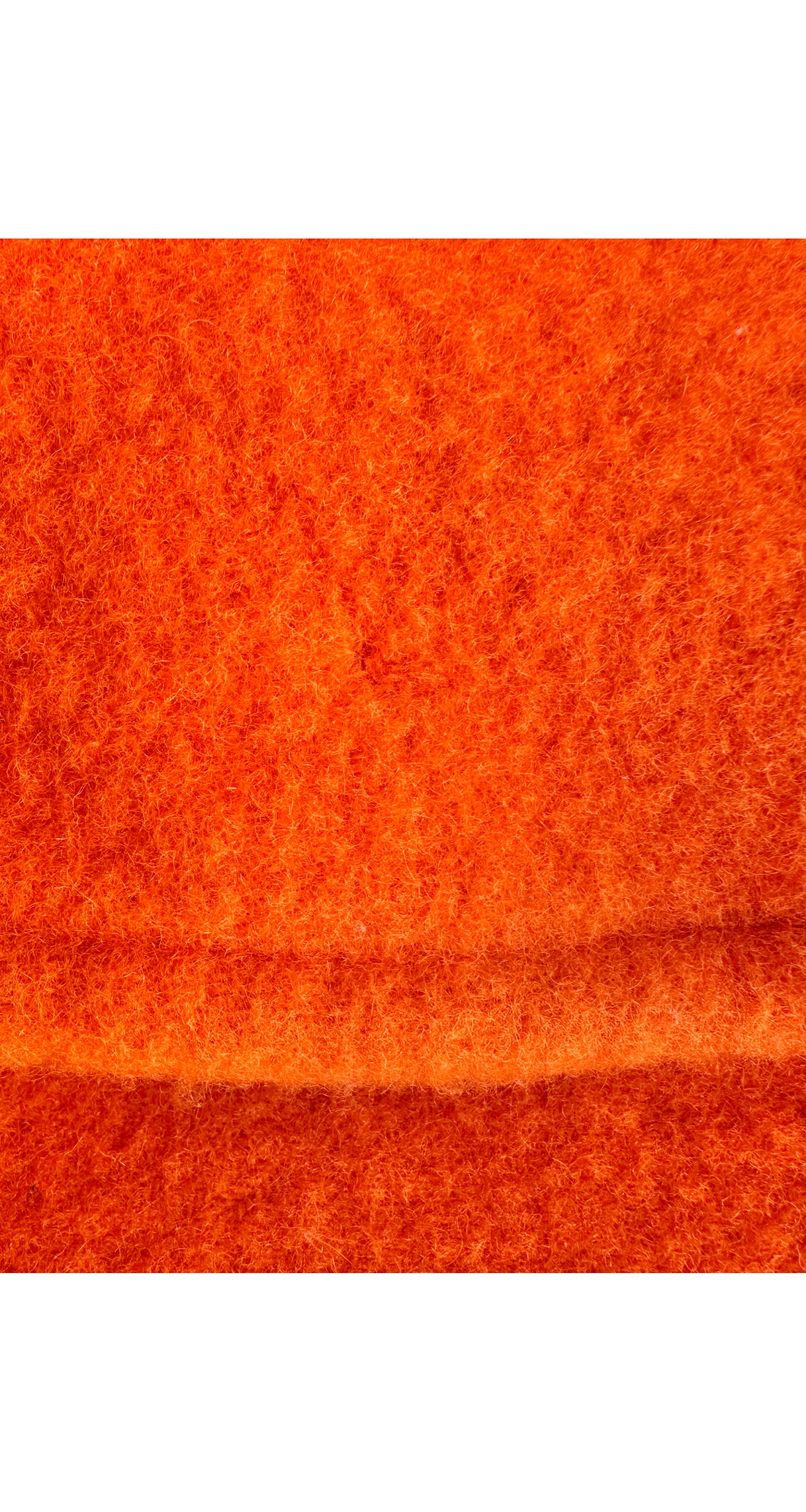 1990s Orange Wool Shawl Hood Swing Coat
