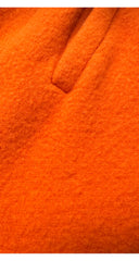 1990s Orange Wool Shawl Hood Swing Coat