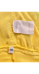 1993 Yellow Denim Cotton Logo Snap Bodysuit