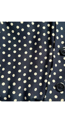 1984 S/S Polka Dot Navy Silk Double-Breasted Dress