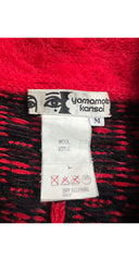 1980-81 F/W Hannya Mask Geometric Knit Tassel Cardigan