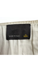 2001-02 F/W White Tooled Leather Mini Skirt