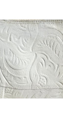 2001-02 F/W White Tooled Leather Mini Skirt