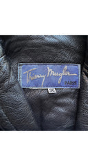 1990s Black Lambskin Zip-Up Motorcycle Dress