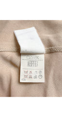 1994 S/S Beige Rayon Jersey Button-Up Top