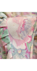 1988 S/S Floral Pastel Silk Jersey Ruched Dress