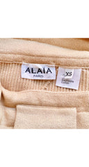 1985 S/S Beige Cotton Knit Bodycon Zip Skirt