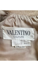 1970s Beige Wool Collared A-Line Dress