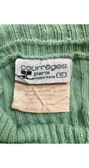 1970s Logo Appliqueé Sage Cashmere Blend Turtleneck