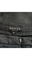 1998 S/S 'GG' Monogram Print Black Pencil Skirt