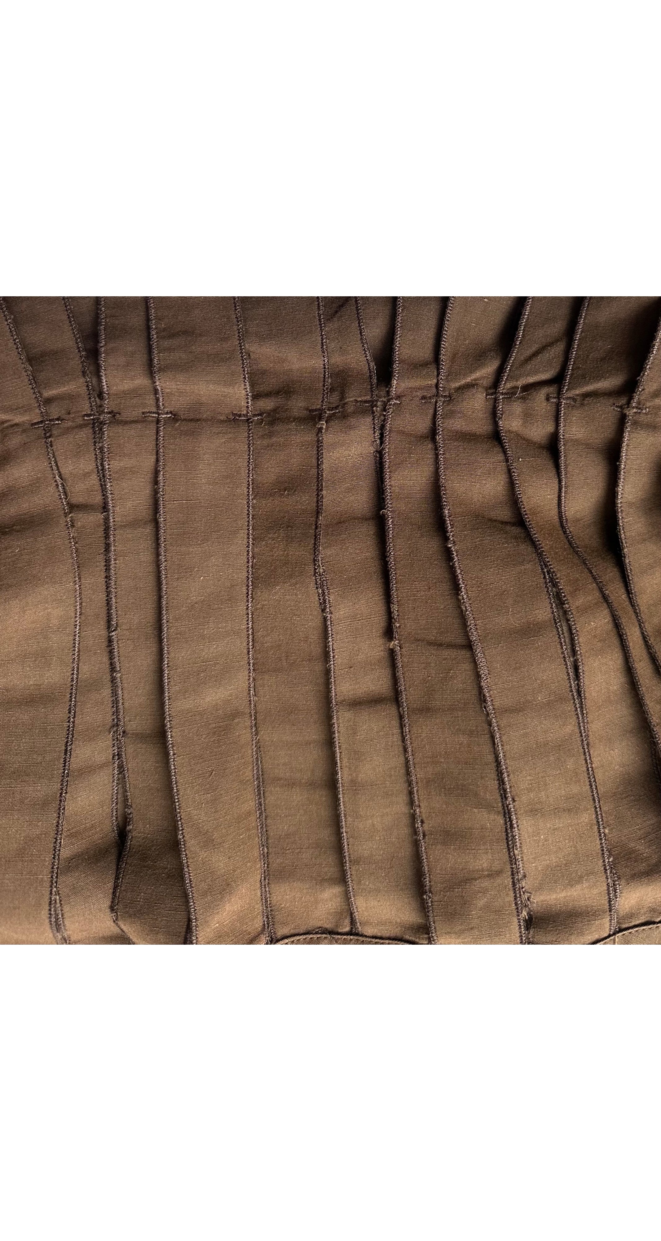 1980s Carwash Brown Cotton Mini Skirt Suit