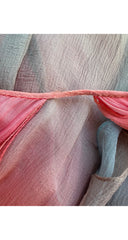 1978 S/S Ombré Silk Chiffon Handkerchief Hem Dress