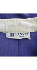 1980s Navy Cotton Logo Belt Shirt Dress