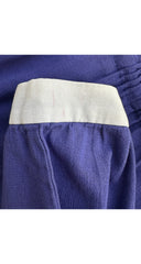 1980s Navy Cotton Logo Belt Shirt Dress