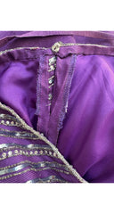 1983 S/S Embellished Woven Silk Evening Gown