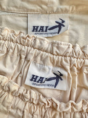 1980s Embroidered Cream Cotton Top & Skirt Set