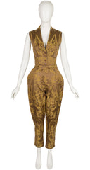 1989 Baroque Print Silk Jacquard Vest & Trouser Set