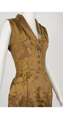 1989 Baroque Print Silk Jacquard Vest & Trouser Set