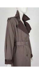 1980s Taupe Wool & Cashmere Trench Coat