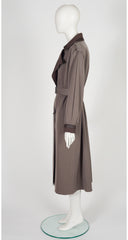 1980s Taupe Wool & Cashmere Trench Coat