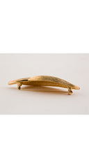 1980s Rhinestone Gold-Tone Figural Leaf Brooch