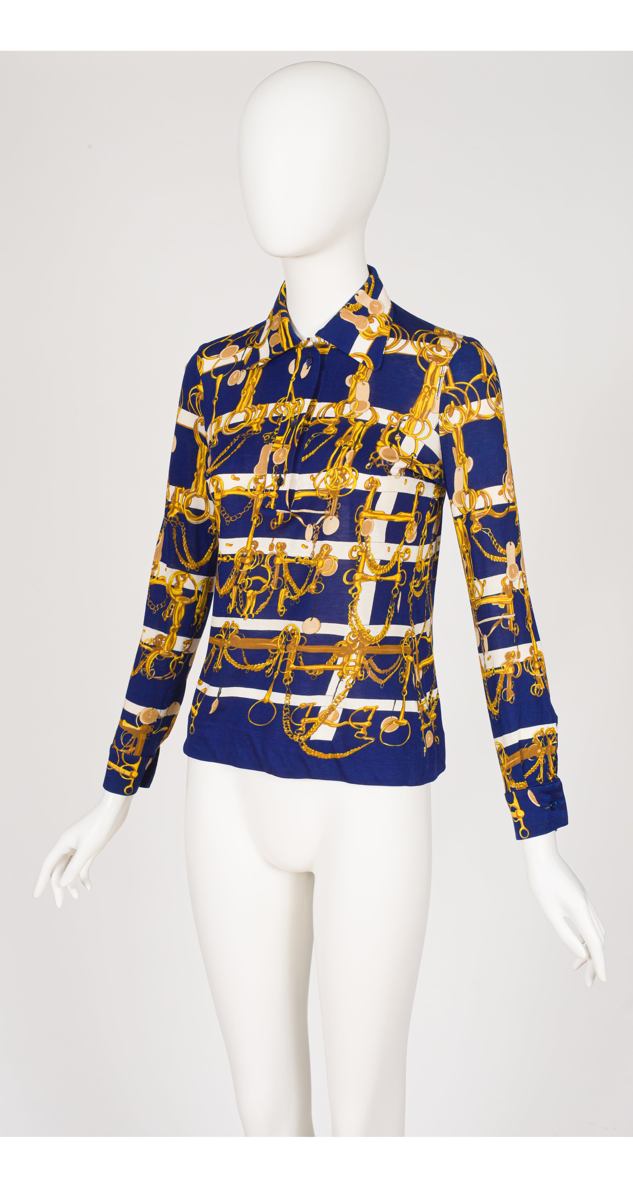 1966 "Mors et Filets" by Francoise Heron Cotton Jersey Long Sleeve Shirt