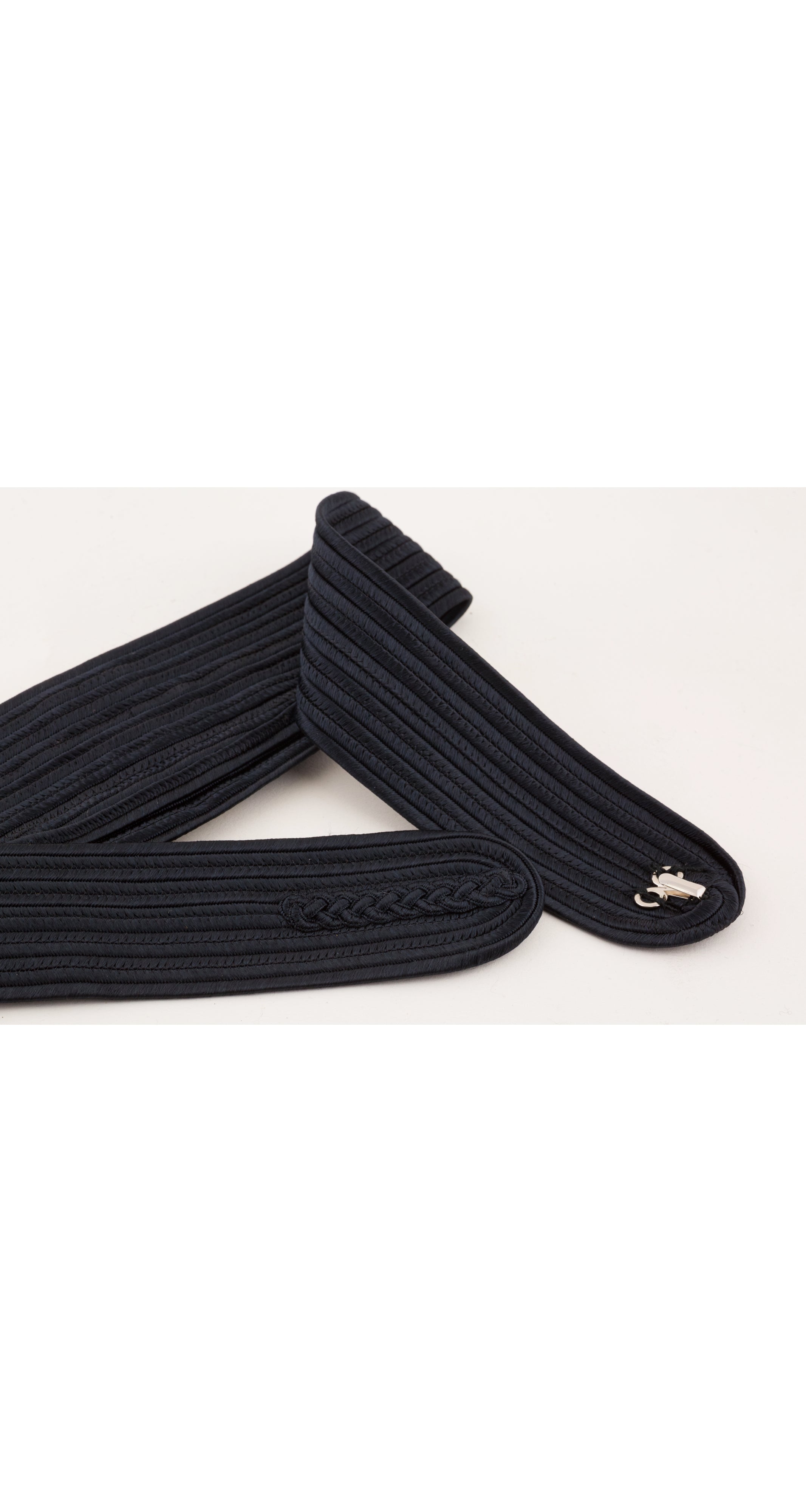 1990s Gold Soutache & Black Silk Passementerie Belt