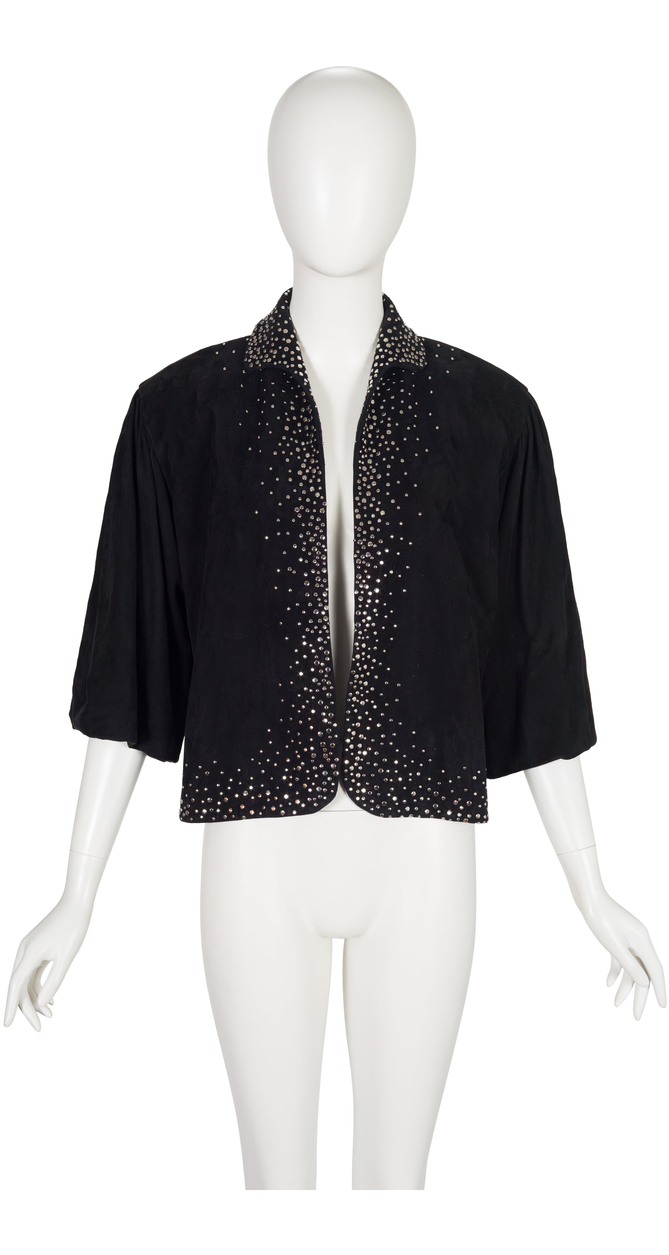 1982-83 F/W Studded Black Suede Collared Jacket
