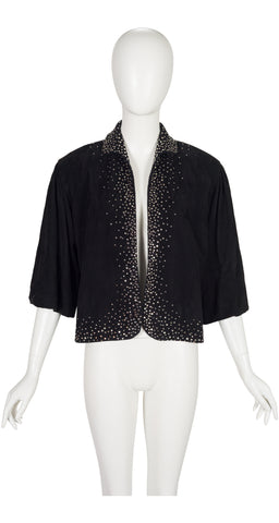 1982-83 F/W Studded Black Suede Collared Jacket