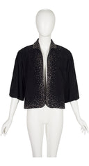 1982-83 F/W Studded Black Suede Collared Jacket