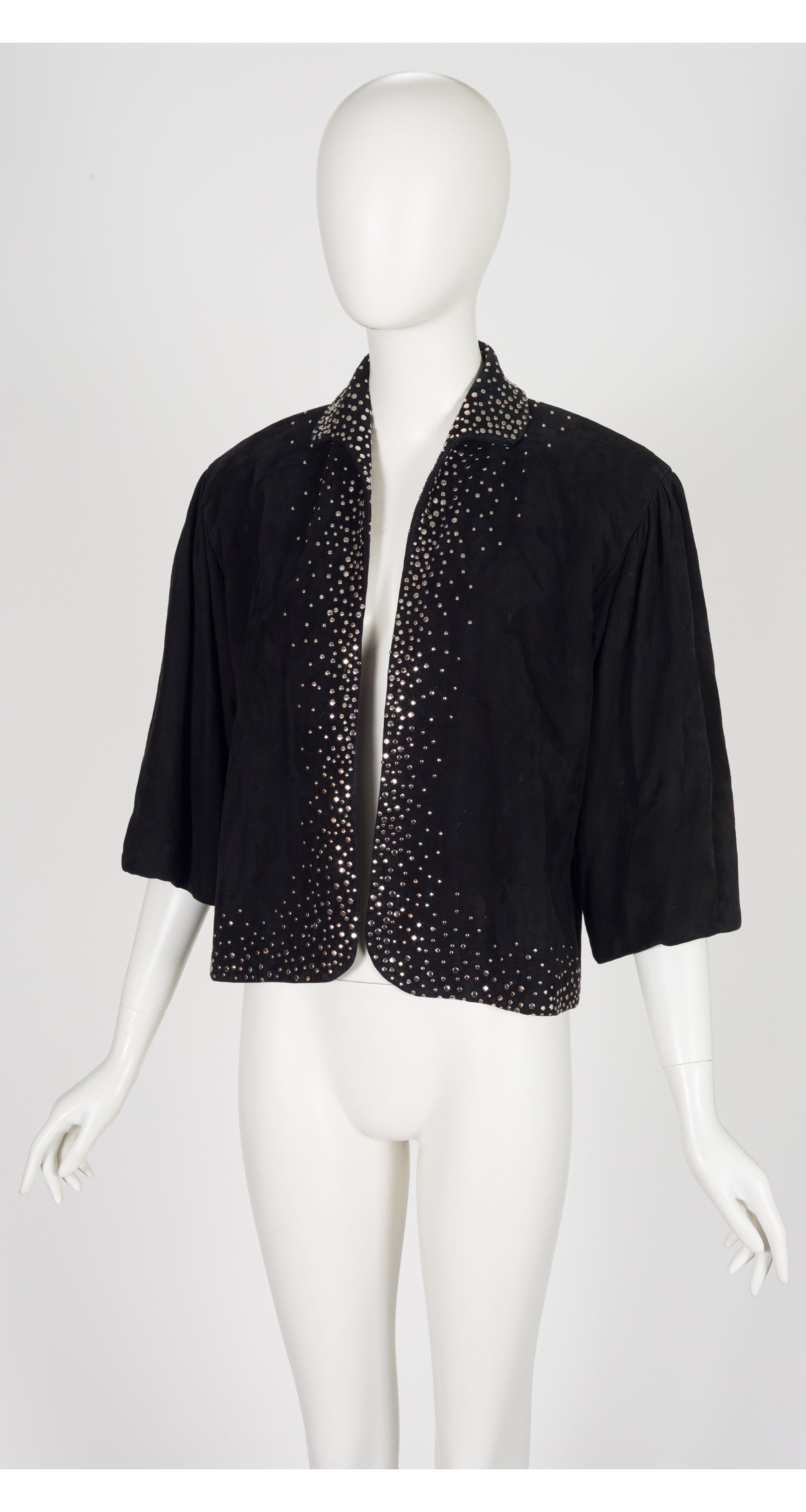 1982-83 F/W Studded Black Suede Collared Jacket