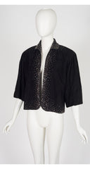 1982-83 F/W Studded Black Suede Collared Jacket