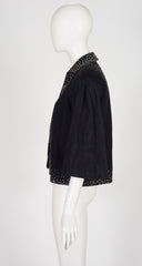 1982-83 F/W Studded Black Suede Collared Jacket