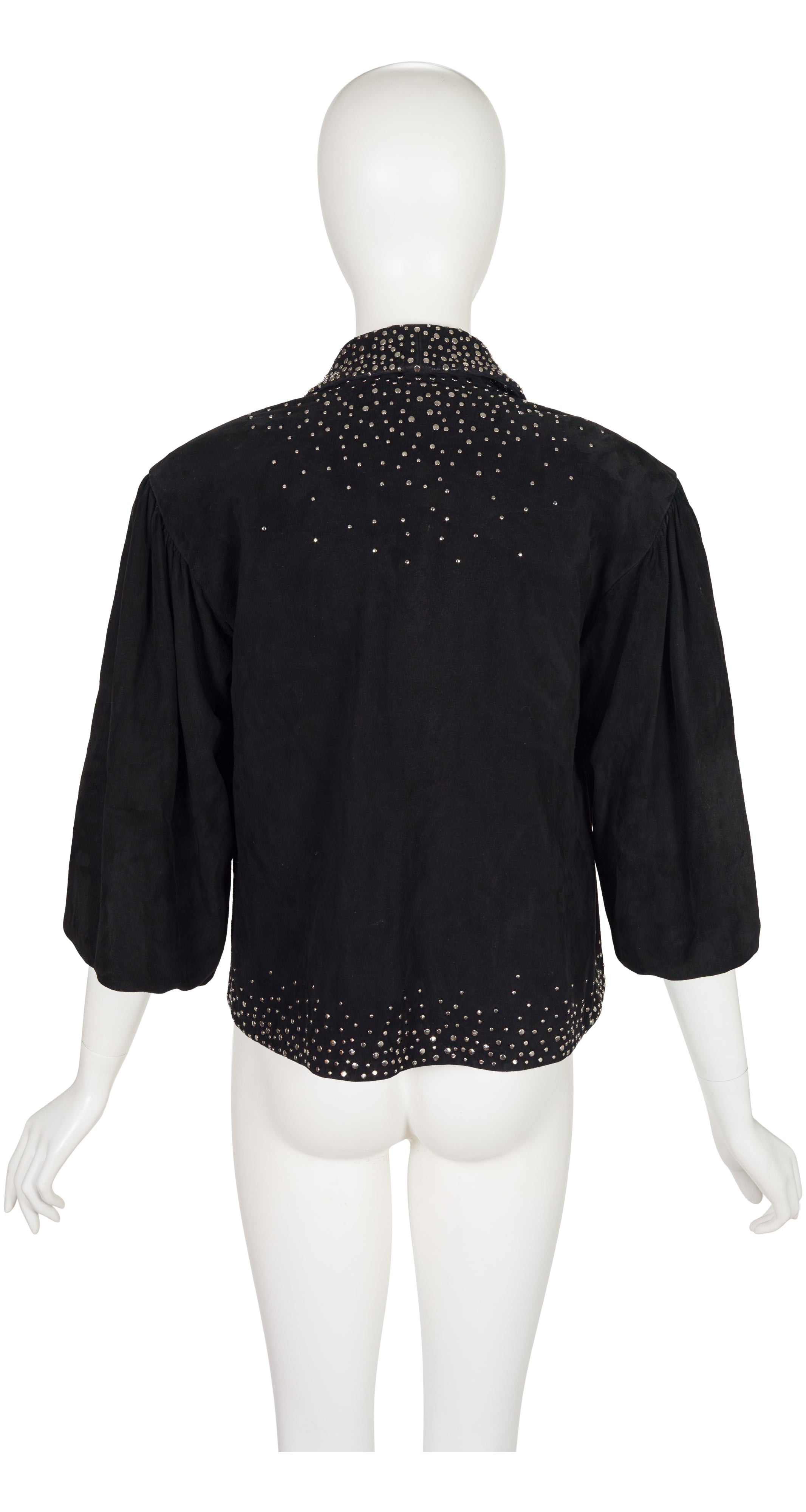 1982-83 F/W Studded Black Suede Collared Jacket