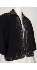 1982-83 F/W Studded Black Suede Collared Jacket