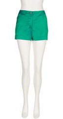 1996 S/S NWT Iridescent Green Shantung Silk Shorts