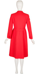 1970s Vermilion Red Wool Double-Breasted Coat