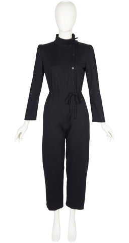 1979-80 F/W Black Wool Jersey Long Sleeve Jumpsuit