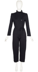 1979-80 F/W Black Wool Jersey Long Sleeve Jumpsuit