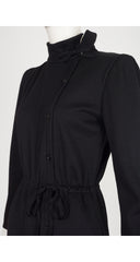 1979-80 F/W Black Wool Jersey Long Sleeve Jumpsuit