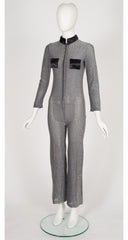 1960s Space Age Silver Zip-Up Jumpsuit